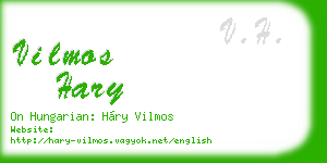 vilmos hary business card